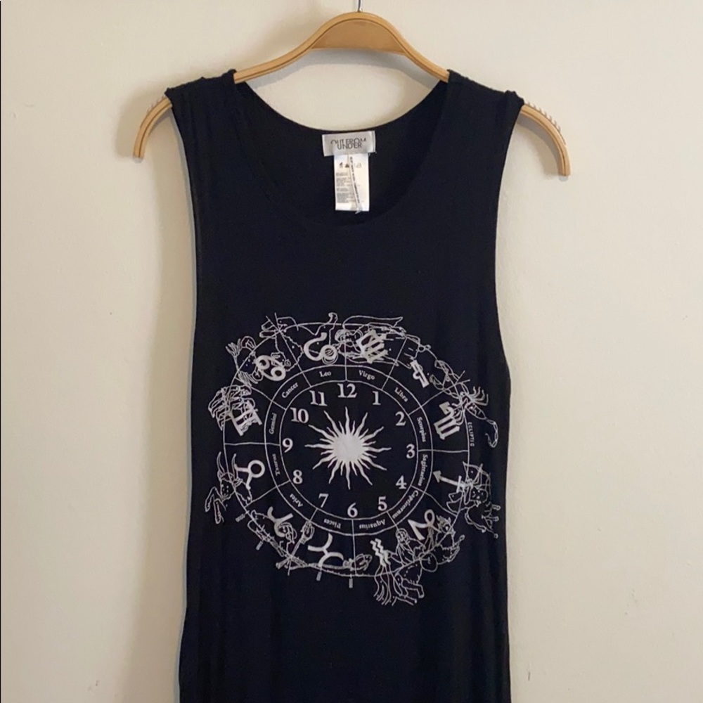 Black zodiac dress
